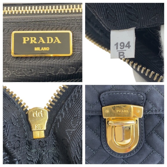 Prada Prada Vintage Tessuto Quilted Nylon Shoulder Bag Canvas Crossbody Bag
